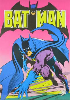BATMAN Original 1974 Neal Adams Werbeplakat / Poster 59 cm x 42 cm Ehapa Z:0-1