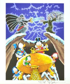 DON ROSA LITHOGRAFIE / LITHOGRAPH - THE QUEST FOR KALEVALA SIGNED / SIGNIERT